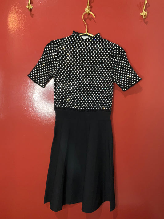 Sandro Black Rhinestone Dress 34