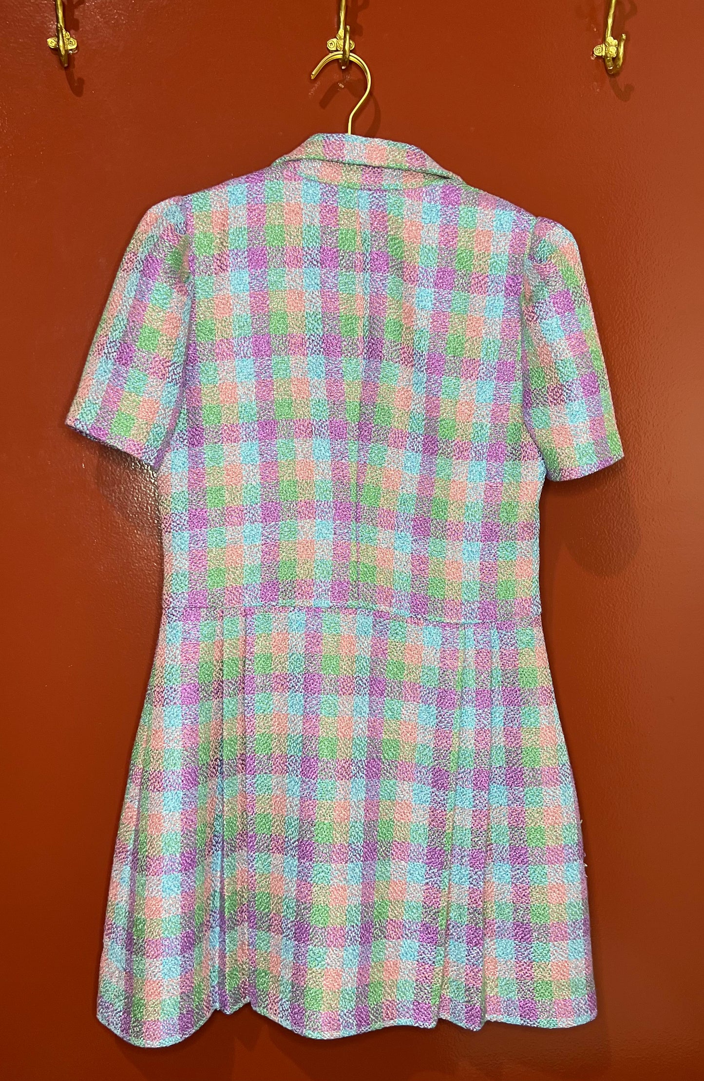 Flora Bea NYC Plaid Mini Dress L