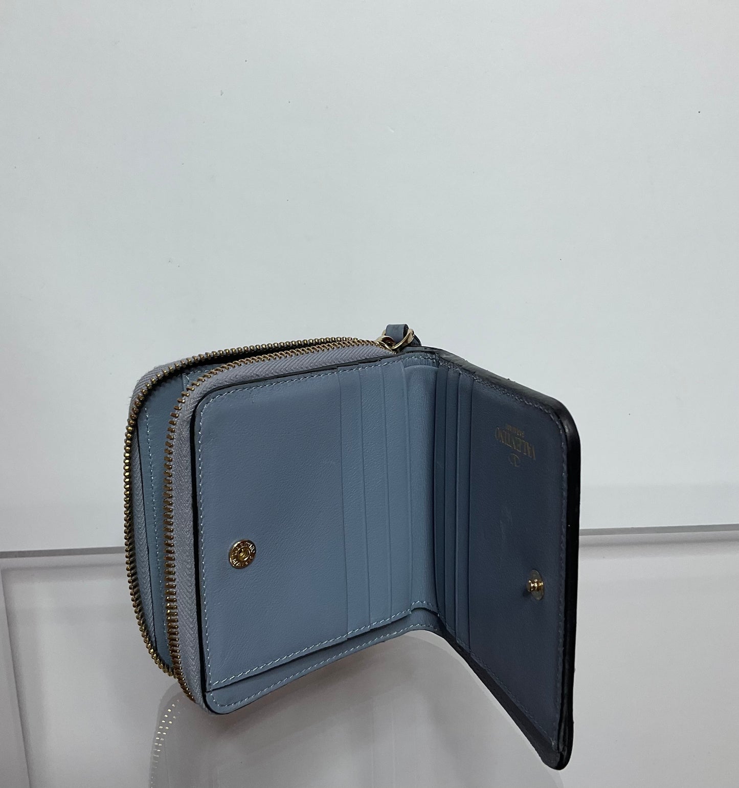 Valentino Rockstud Blue Wallet