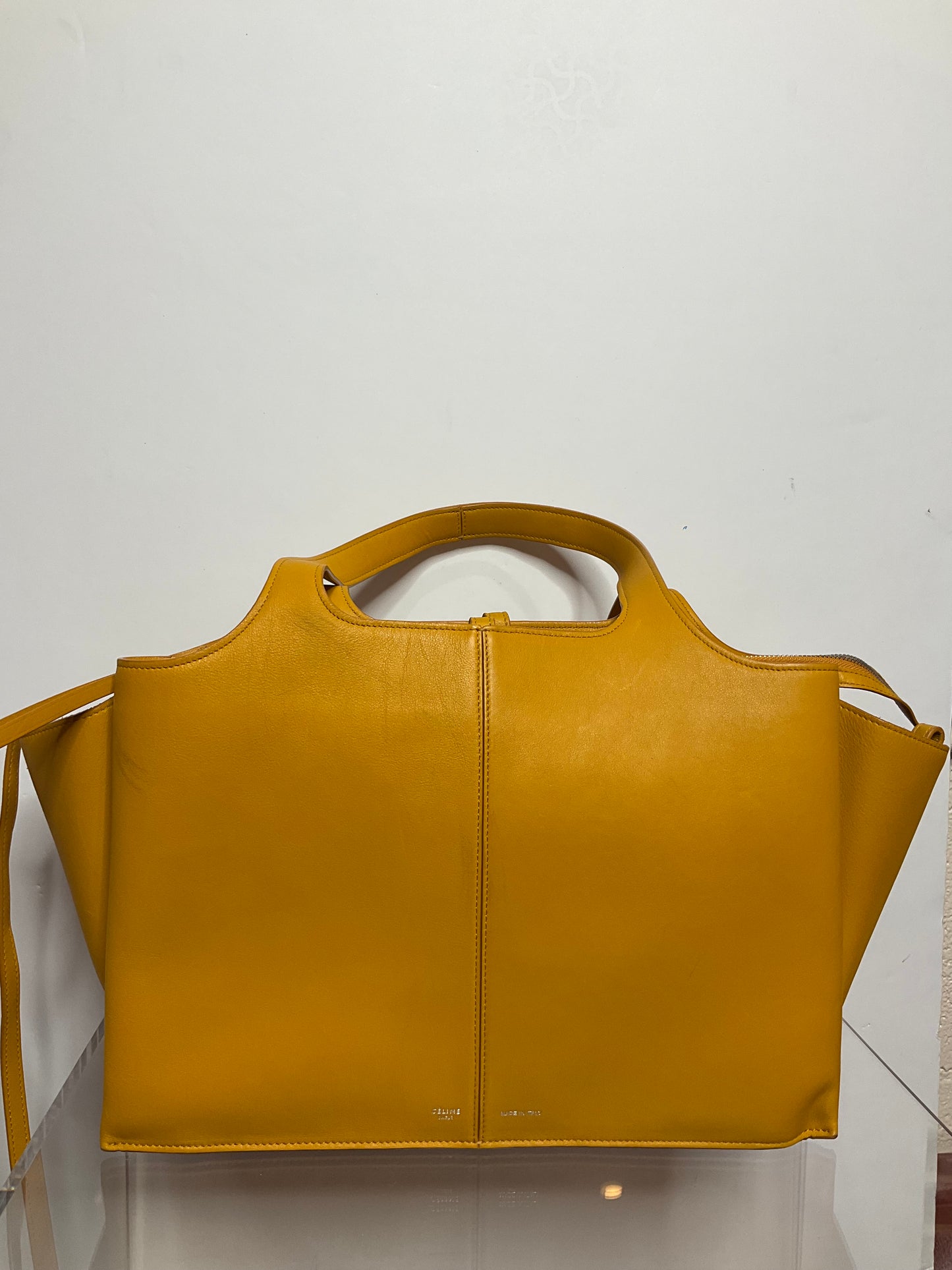 Celine Yellow Medium Tri-Fold Bag