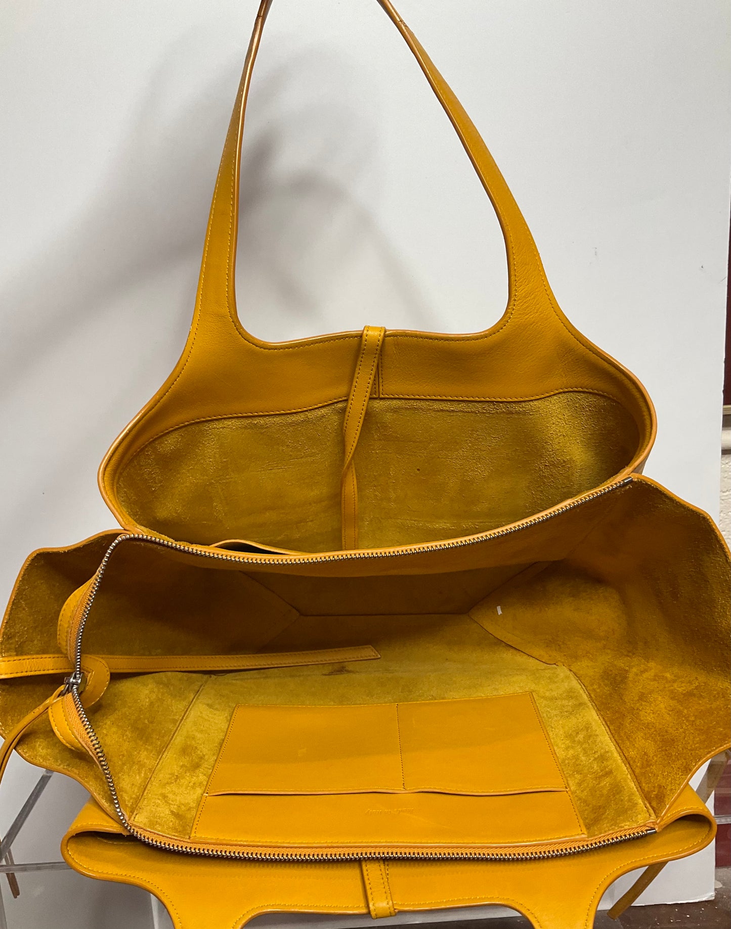 Celine Yellow Medium Tri-Fold Bag