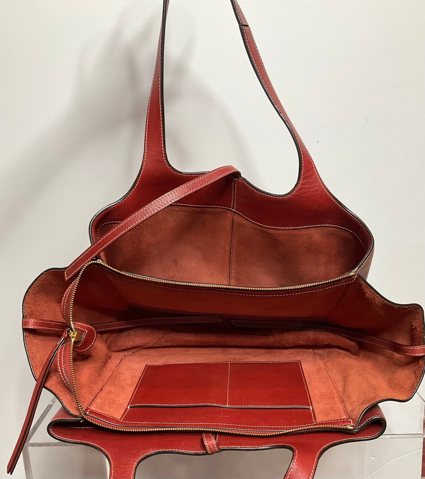 Celine Red Tri-Fold Bag