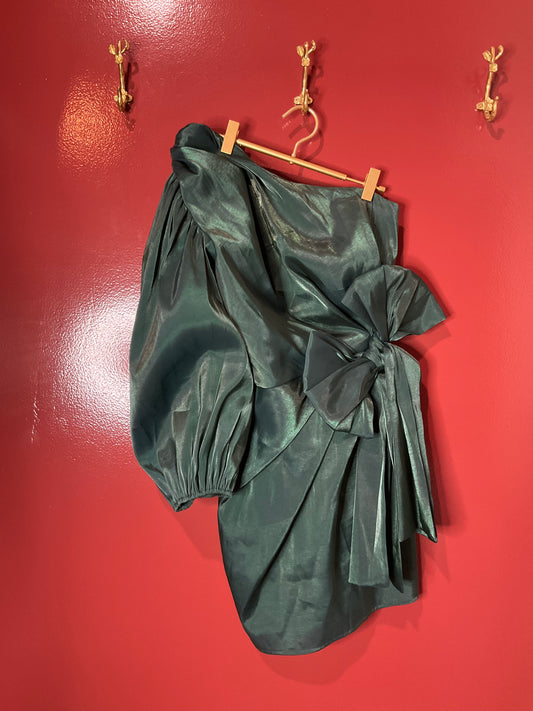 Lover and Friends Green One Shoulder Dress M