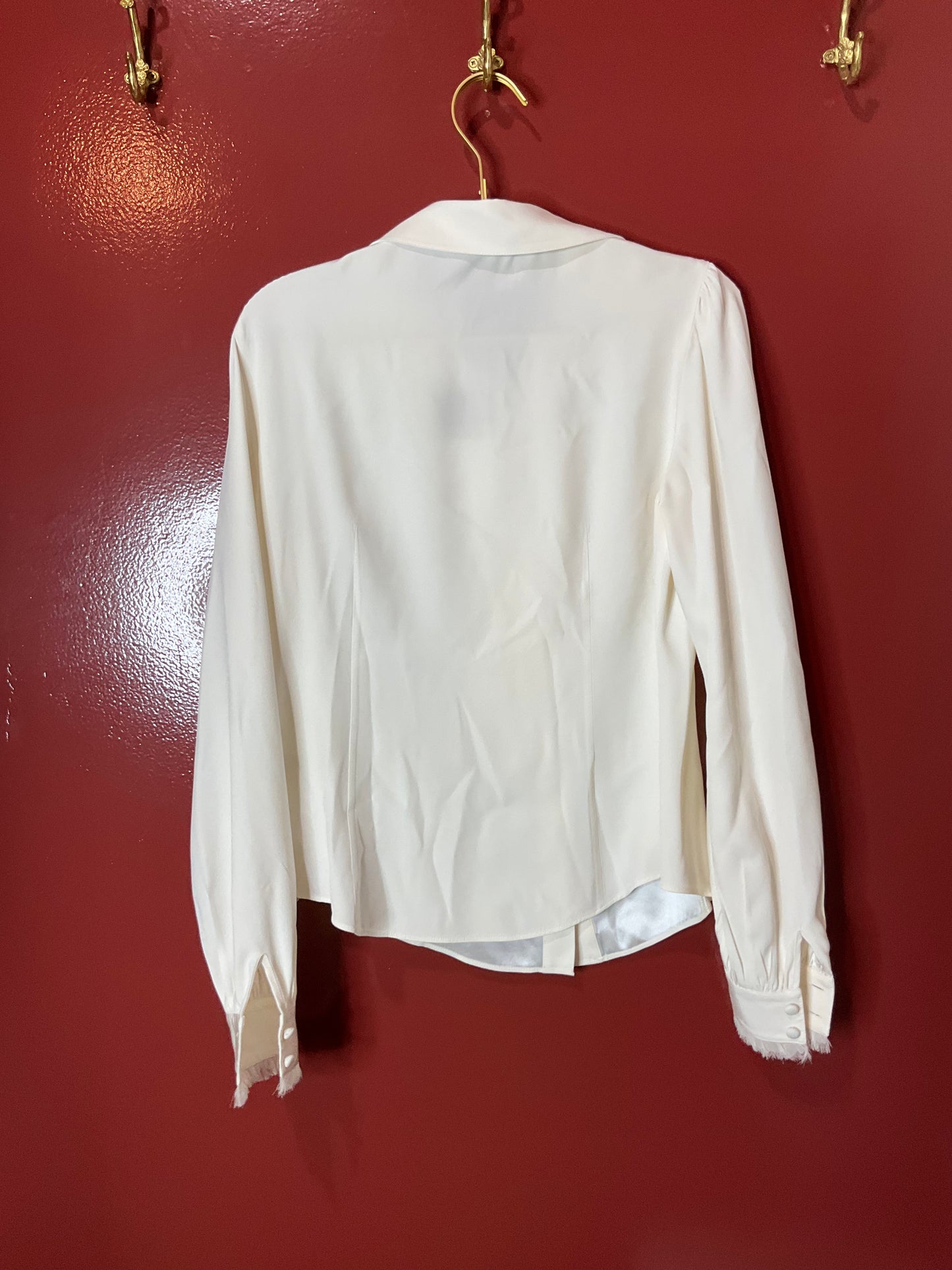 Lafayette 148 Cream Silk Blouse 4