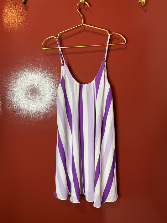 Buddy Love Striped Purple Dress S