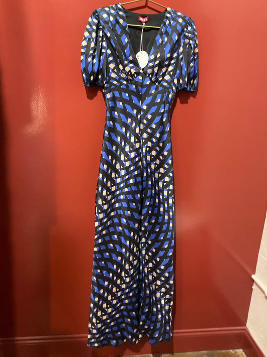Staud Blue/Black Maxi Dress 4