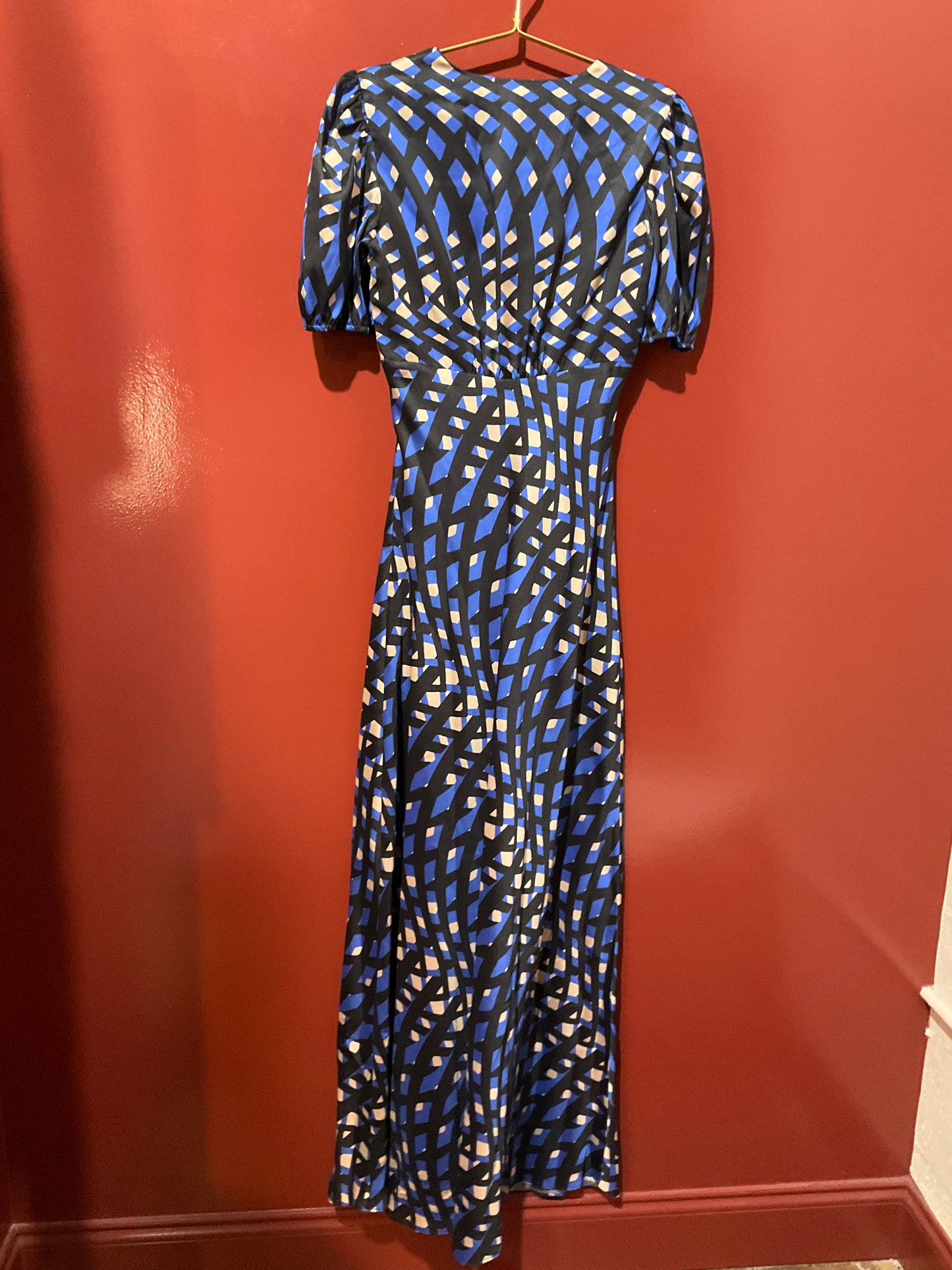Staud Blue/Black Maxi Dress 4
