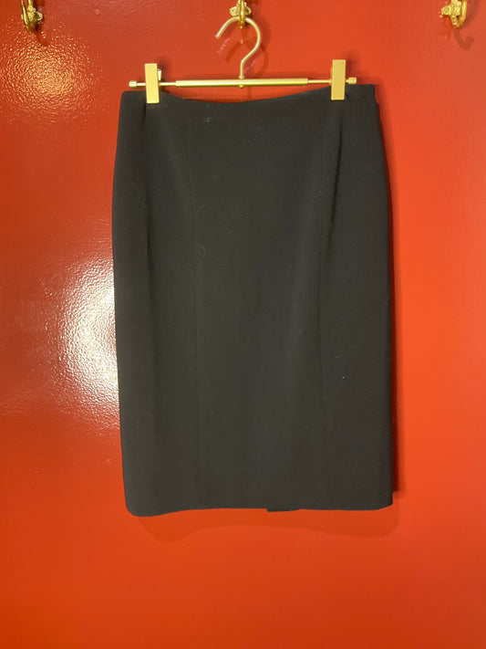 Ralph Lauren Black Label Black Wool Pencil Skirt 4