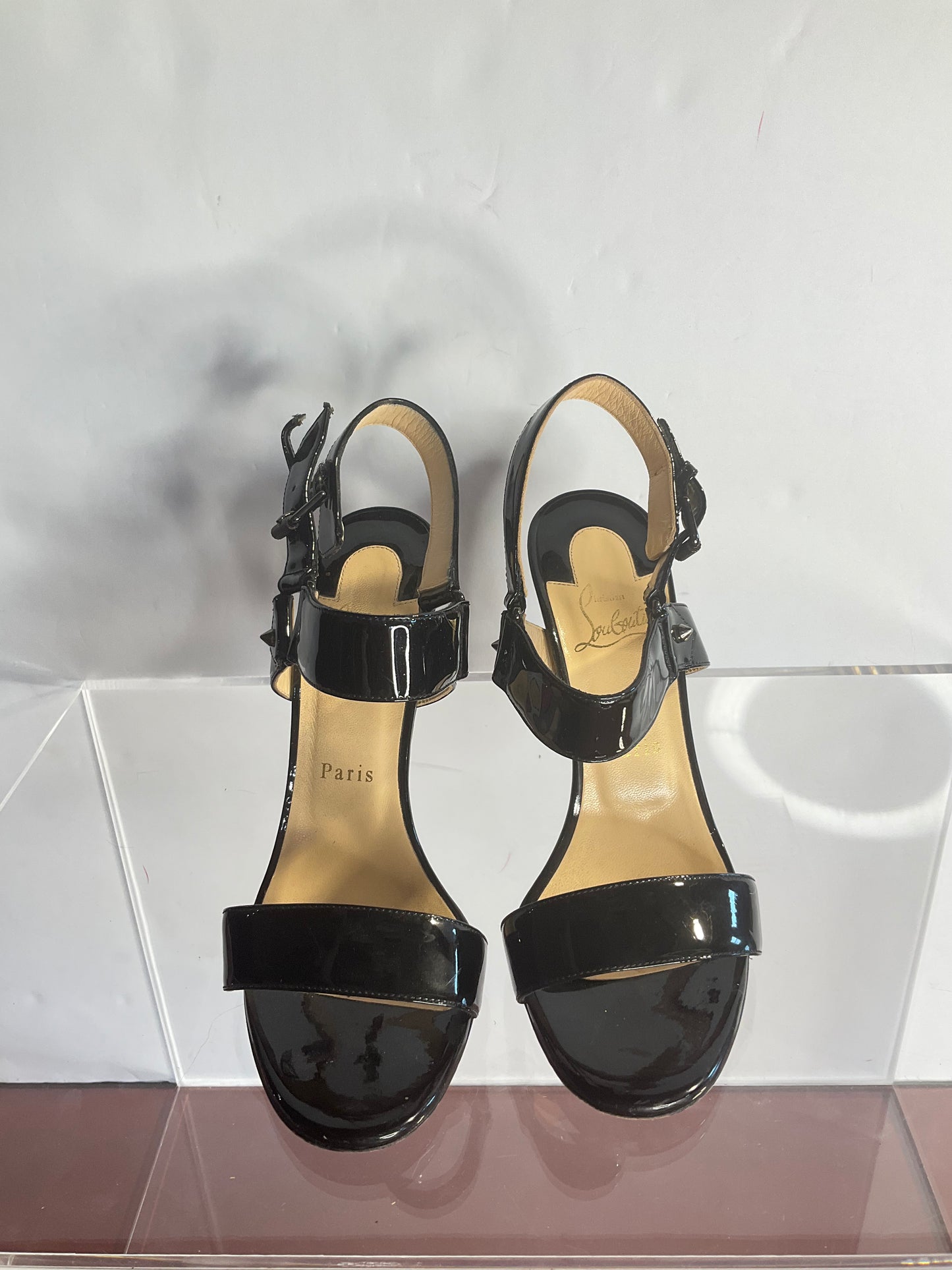 Christian Louboutin Black Patton Heel 39