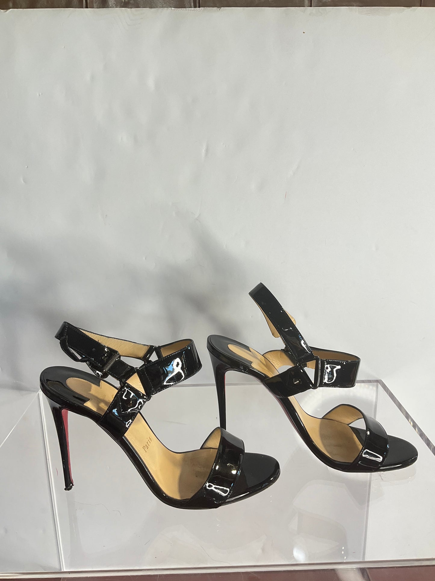Christian Louboutin Black Patton Heel 39