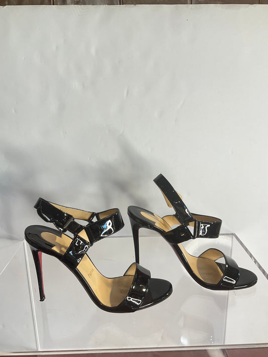 Christian Louboutin Black Patton Heel 39