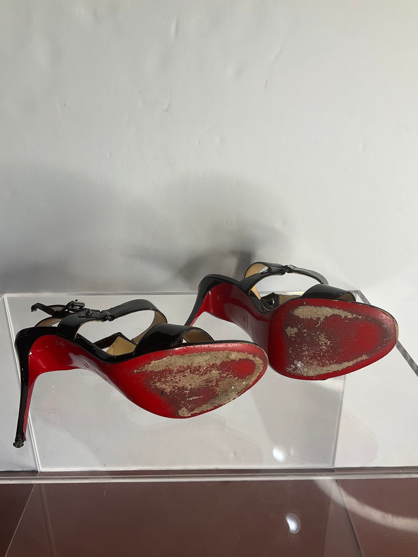 Christian Louboutin Black Patton Heel 39