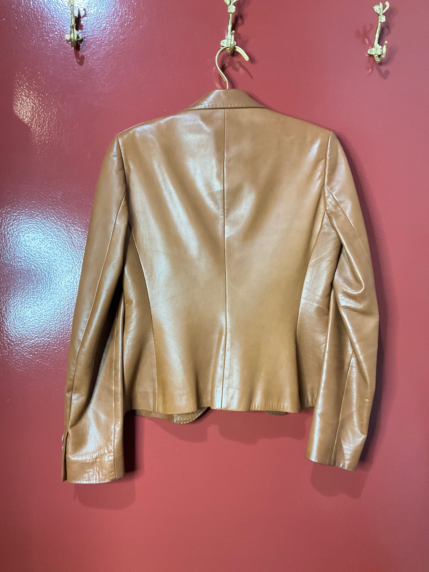 Ralph Lauren Brown Leather Jacket XS