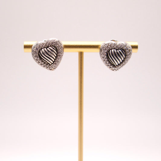 David Yurman Heart Earrings