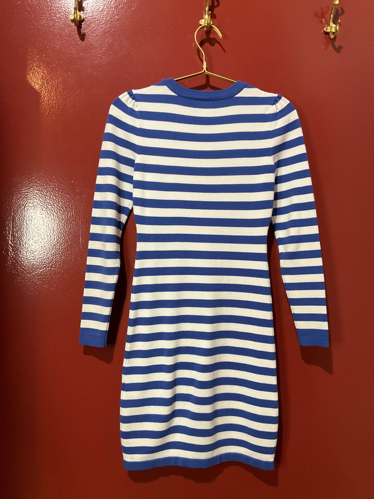 Milly Blue & White Stripped Knit Dress XS