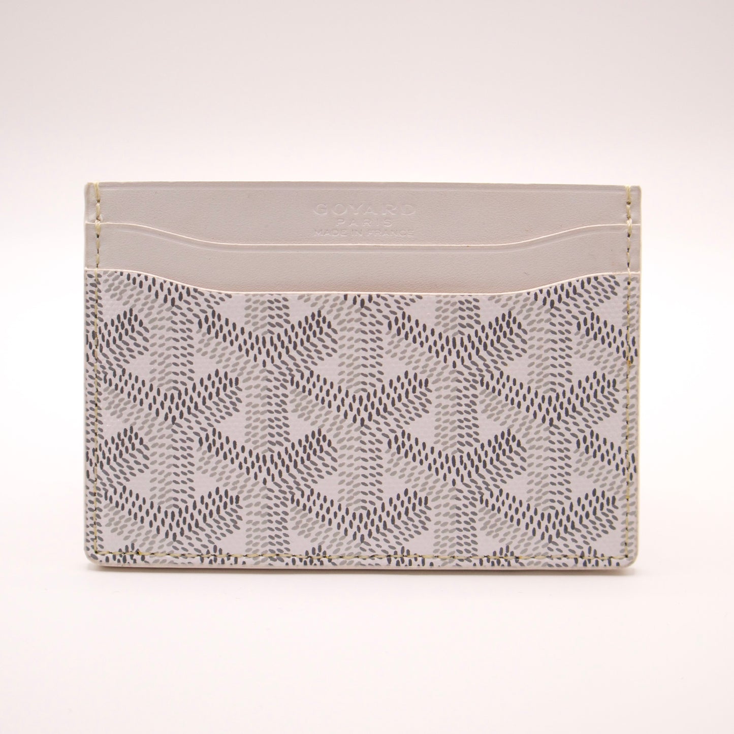 Goyard White Leather Card Holder