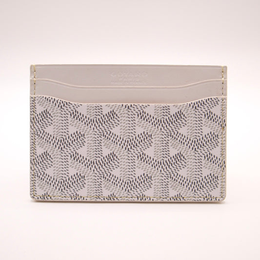 Goyard White Leather Card Holder