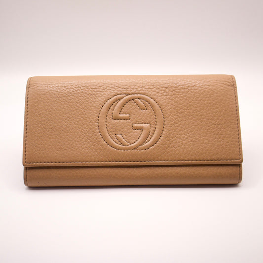 Gucci GG Beige Folding Wallet