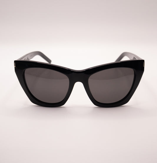 YSL Sung Cateye Lg BLK w/Case