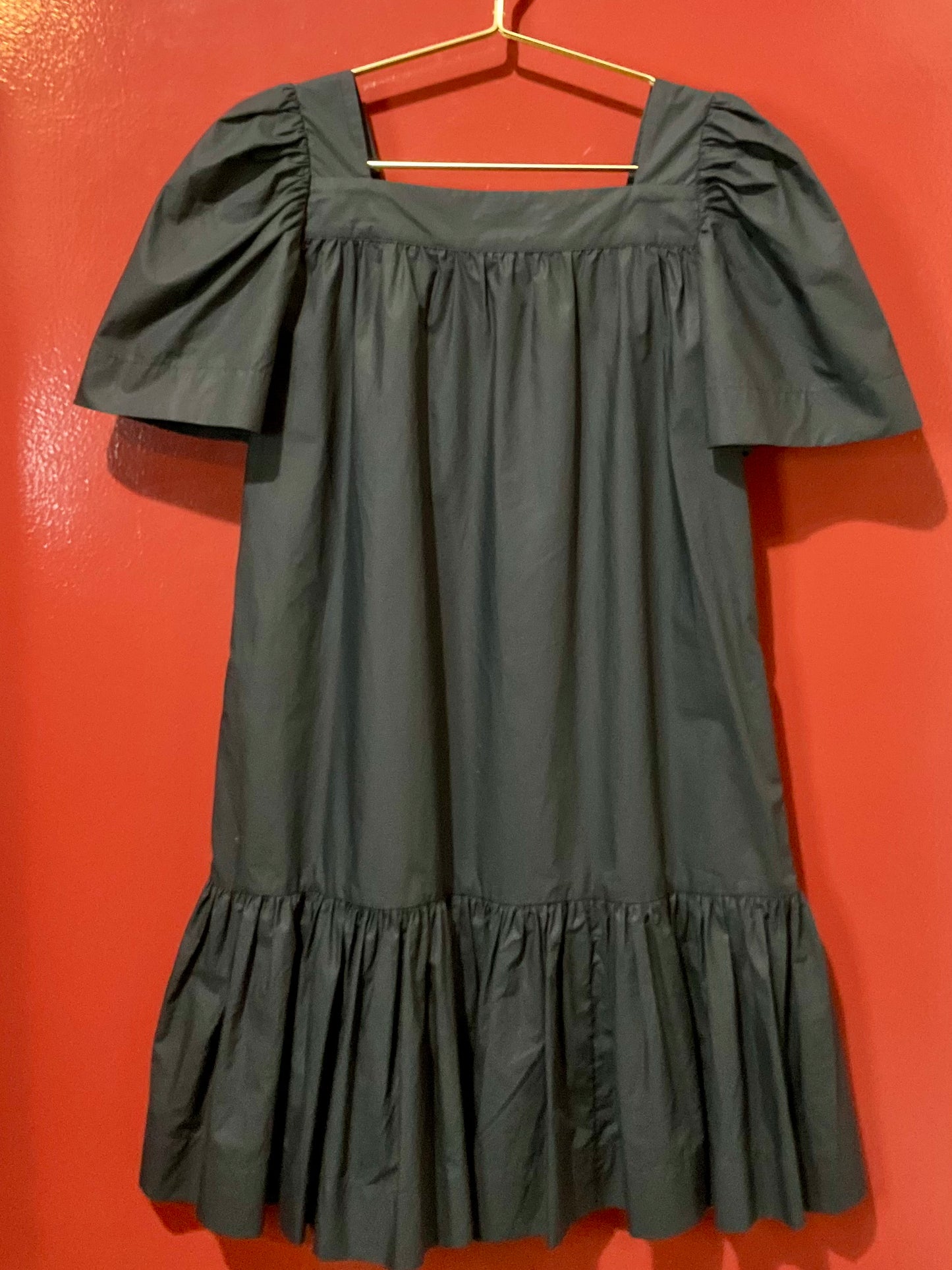 Cara Cara Black Ruffle Short Dress XS