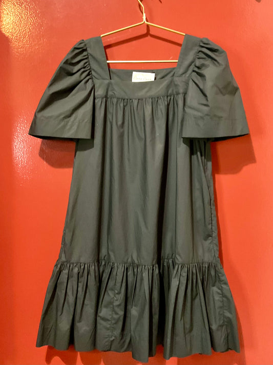 Cara Cara Black Ruffle Short Dress XS