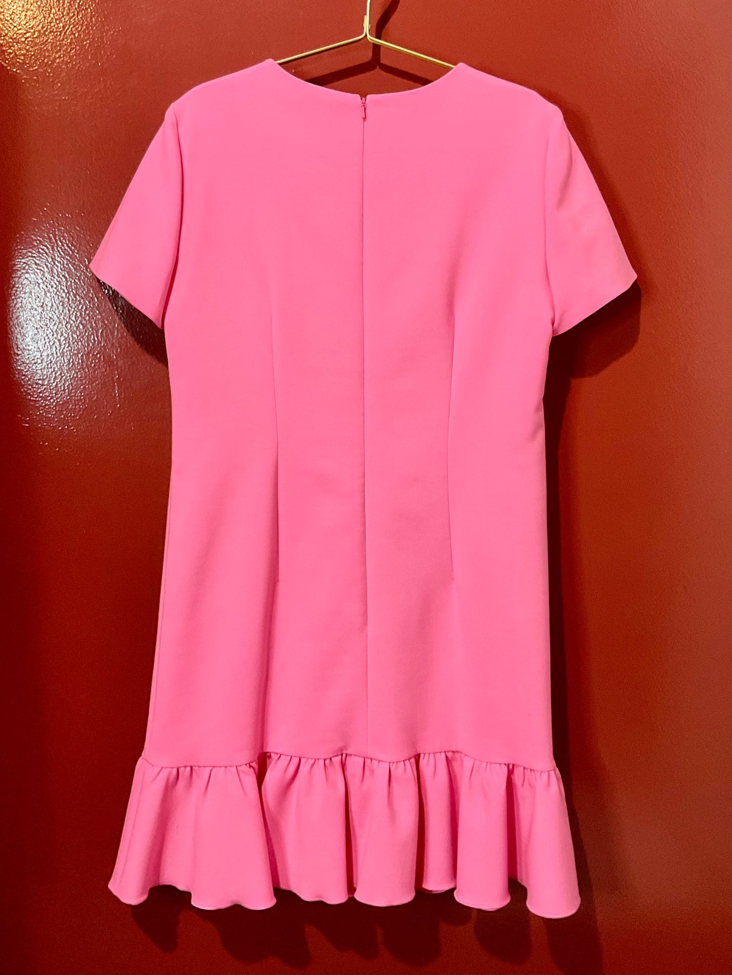 Carolina Herrera Pink Short Ruffle Dress 6