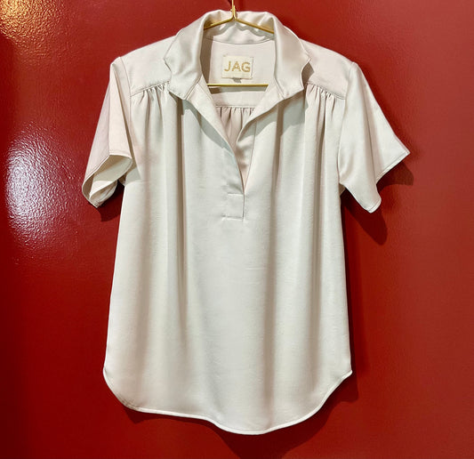 Jag Satin Cream Top XS