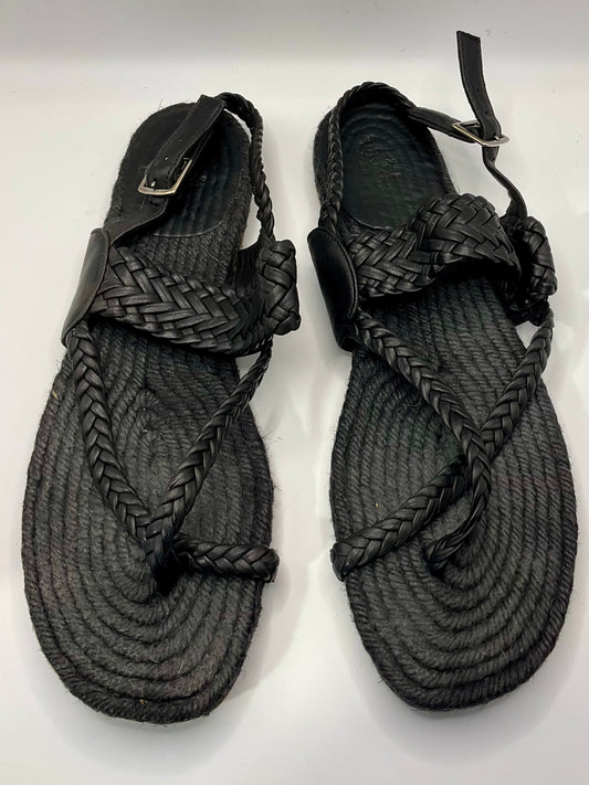 Hermes Sandales Paile Noir 38