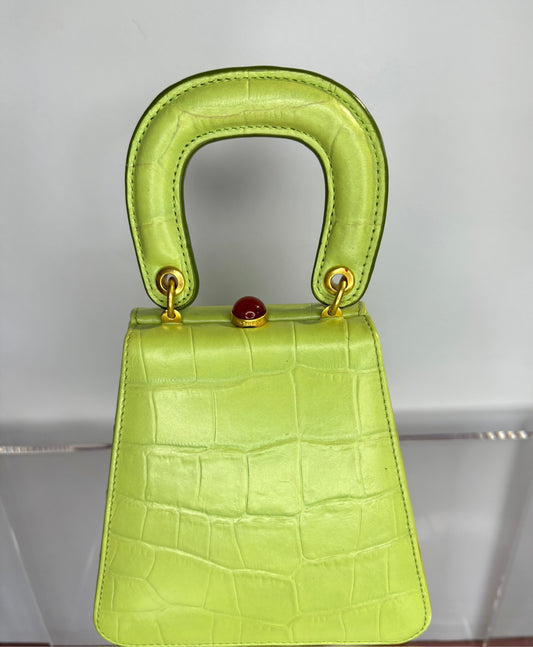 Staud Kenny green handbag