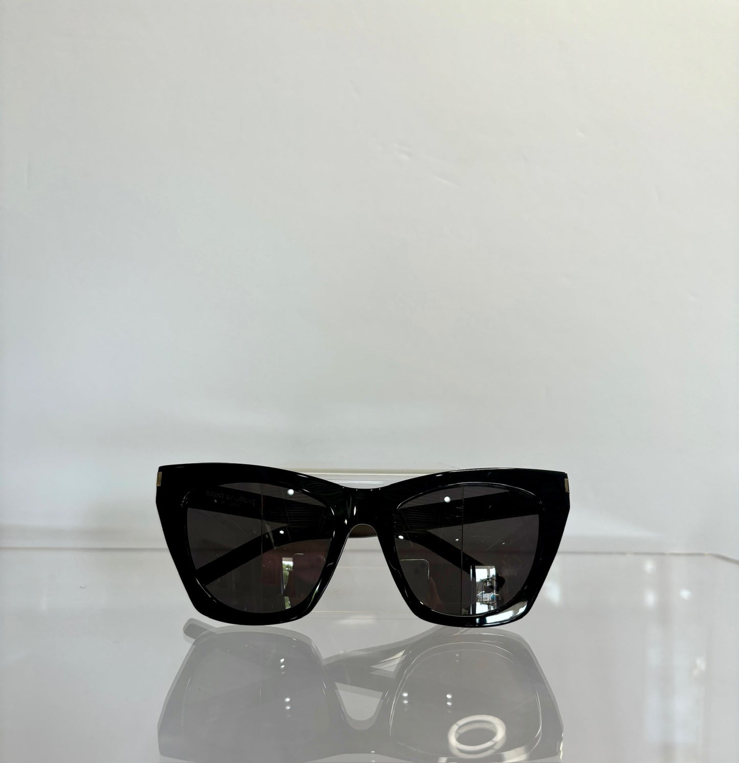 YSL Sunglasses Cateye Lg BLK w/Case