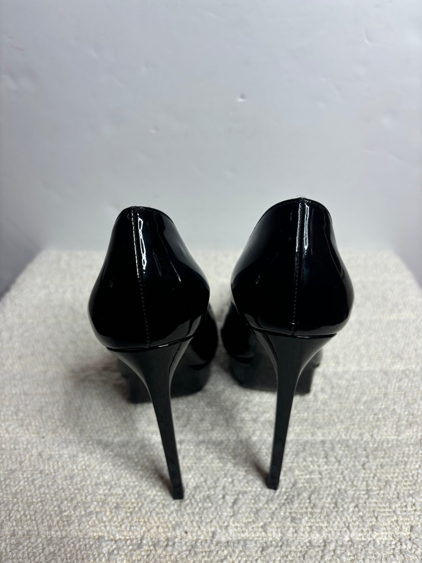 Yves Saint Laurent Black Patent Platform 38