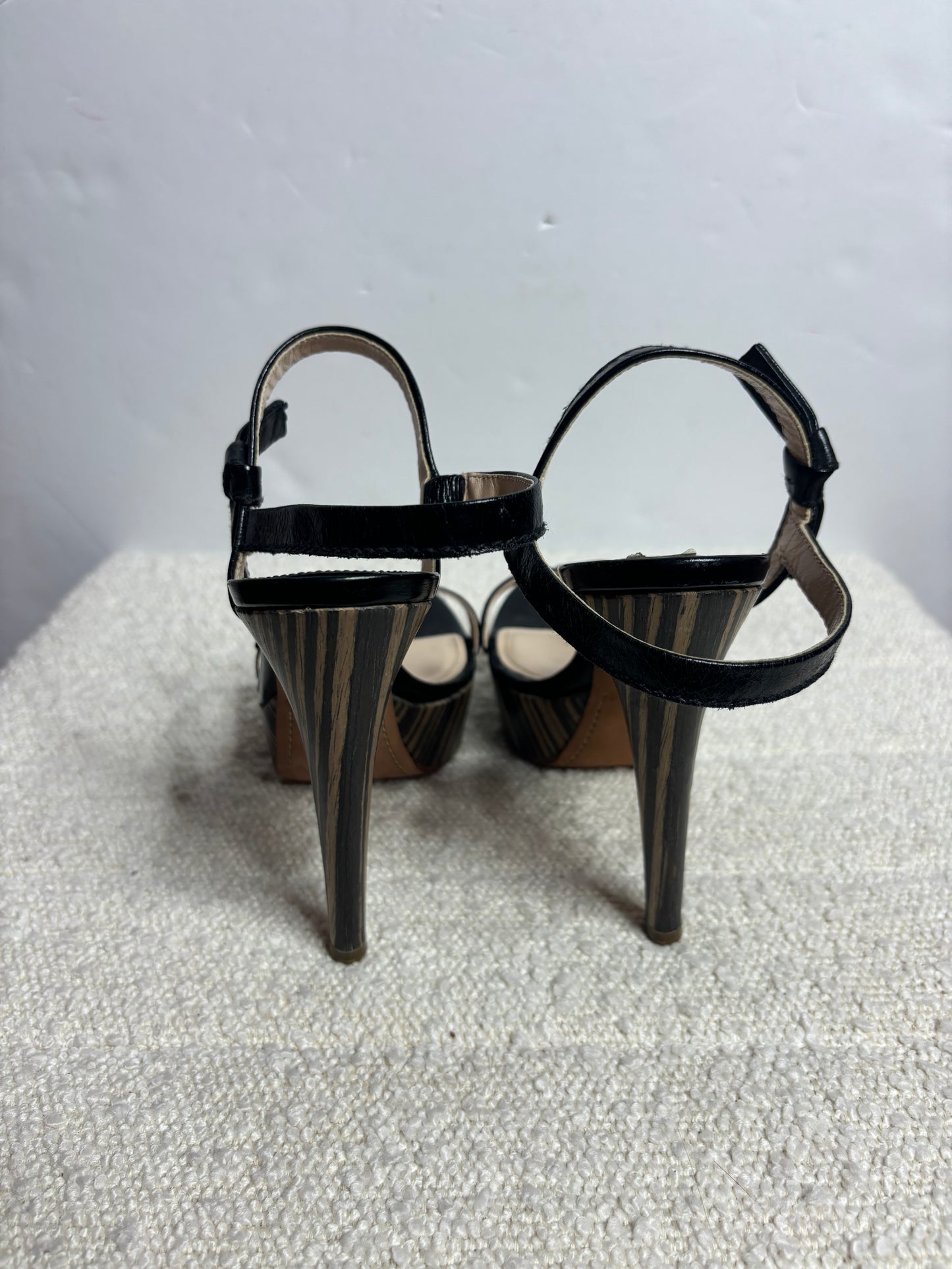 Prada Black Sing Back Heels