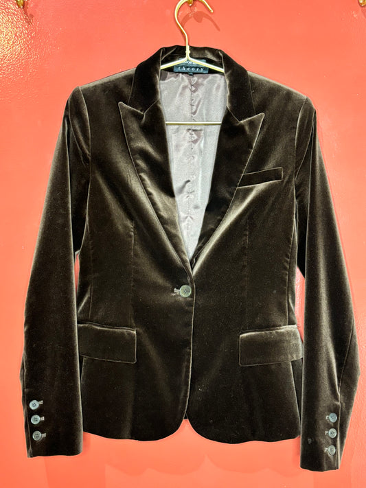 Theory Brown Velvet Blazer