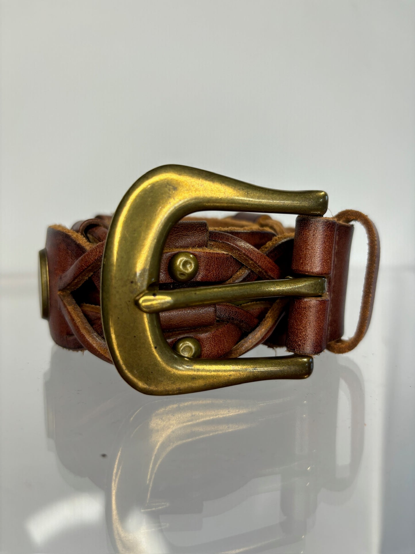 Ralph Lauren Belt Brown and Brass Buckle