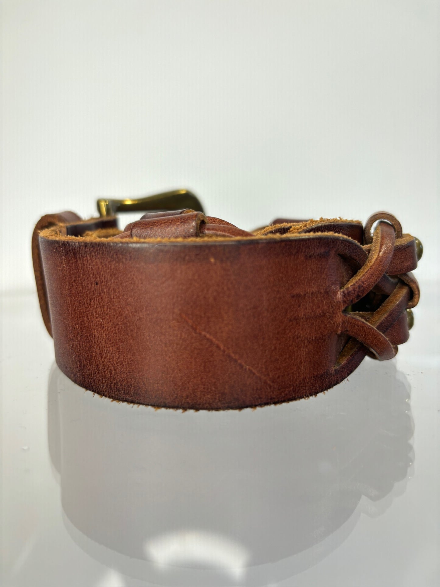 Ralph Lauren Belt Brown and Brass Buckle