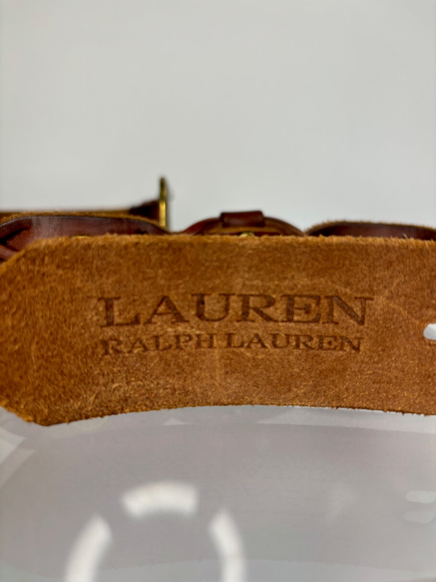 Ralph Lauren Belt Brown and Brass Buckle