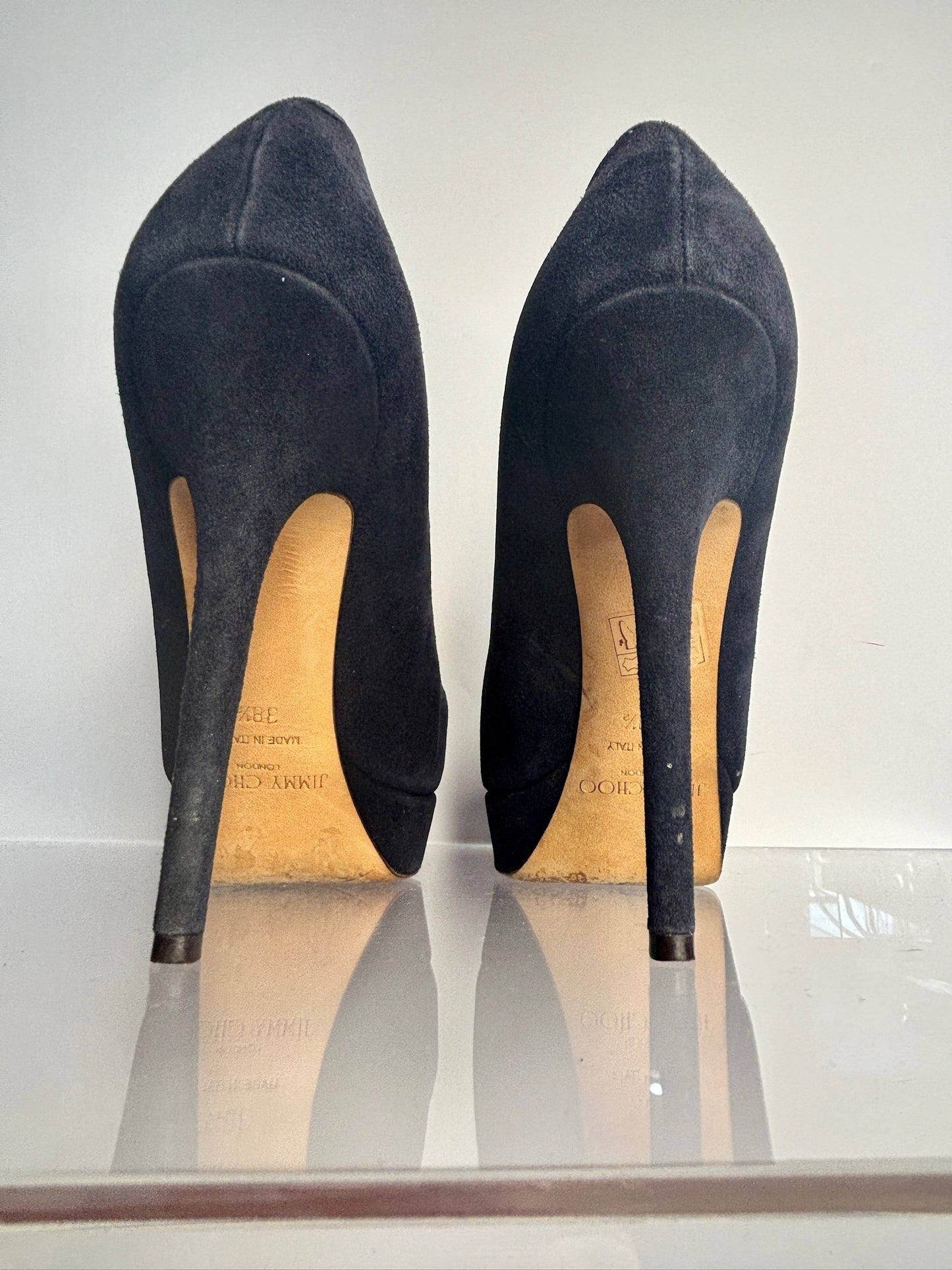 Jimmy Choo heel plat suede 38.5