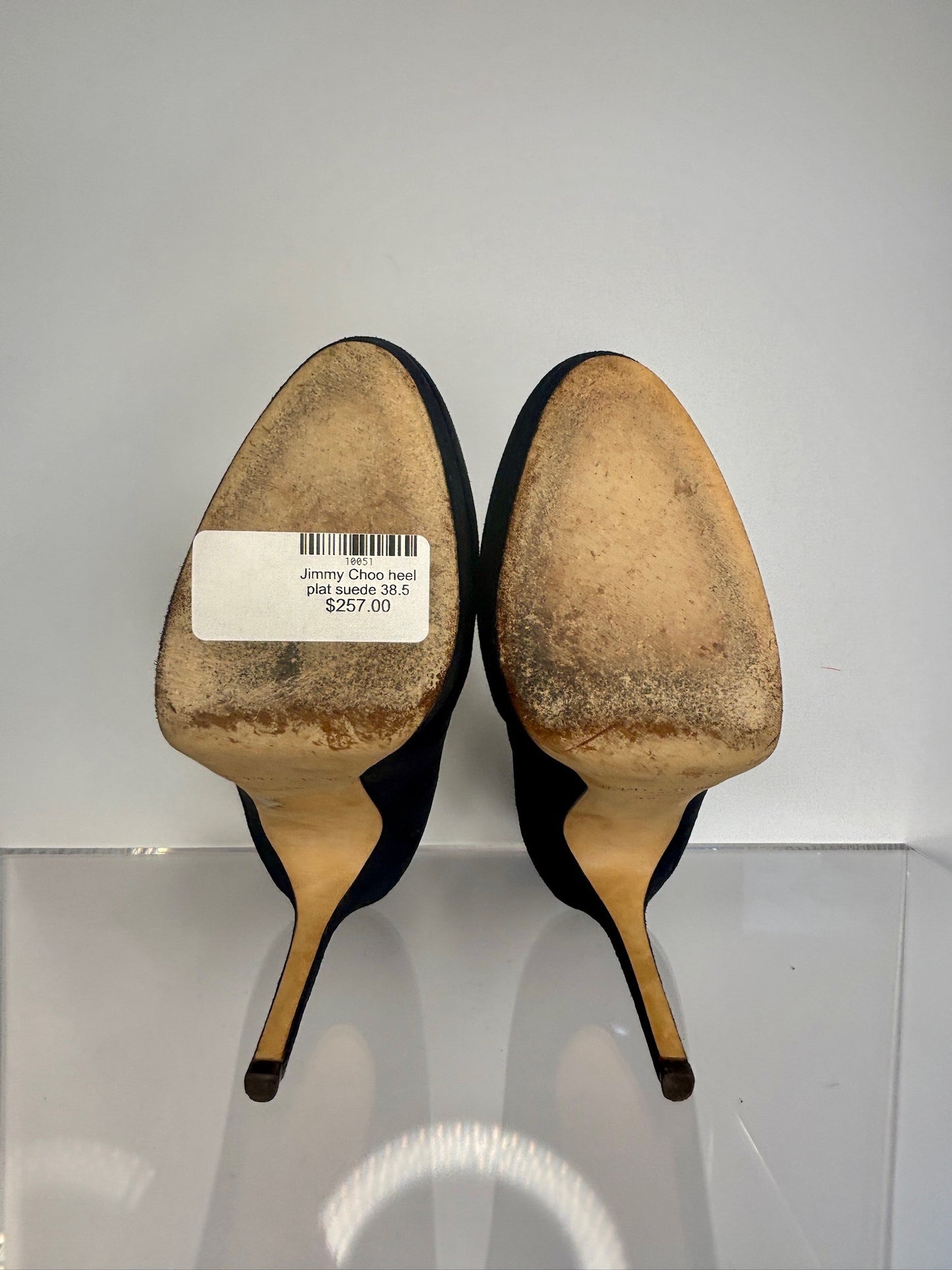 Jimmy Choo heel plat suede 38.5