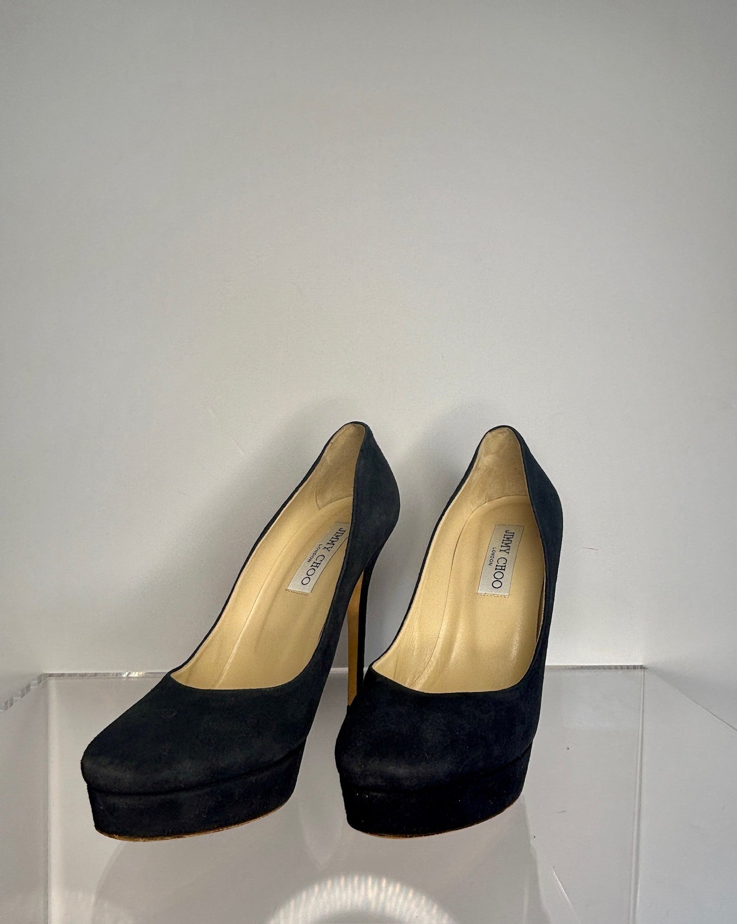Jimmy Choo heel plat suede 38.5