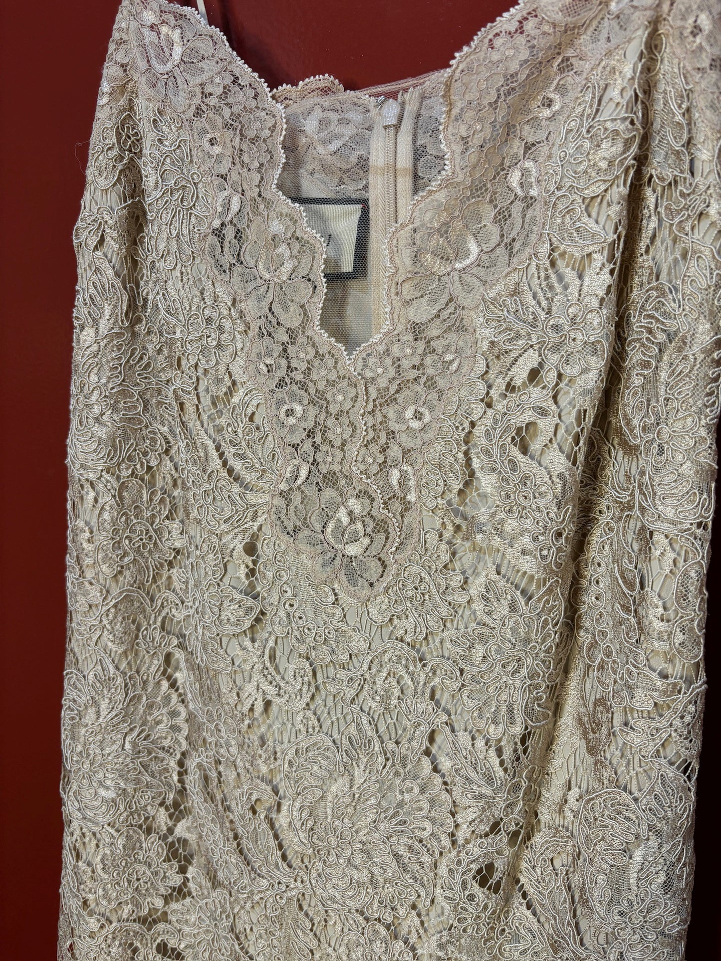 Gucci dres lace nude 36