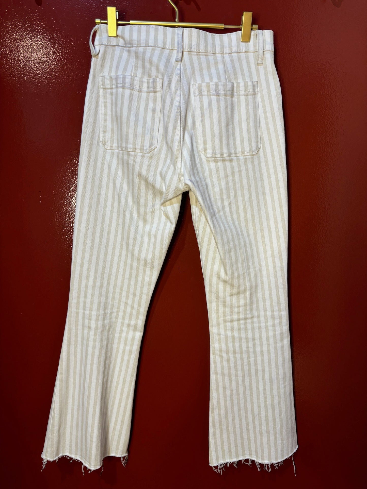 Frame White Stripped Pants Size 26