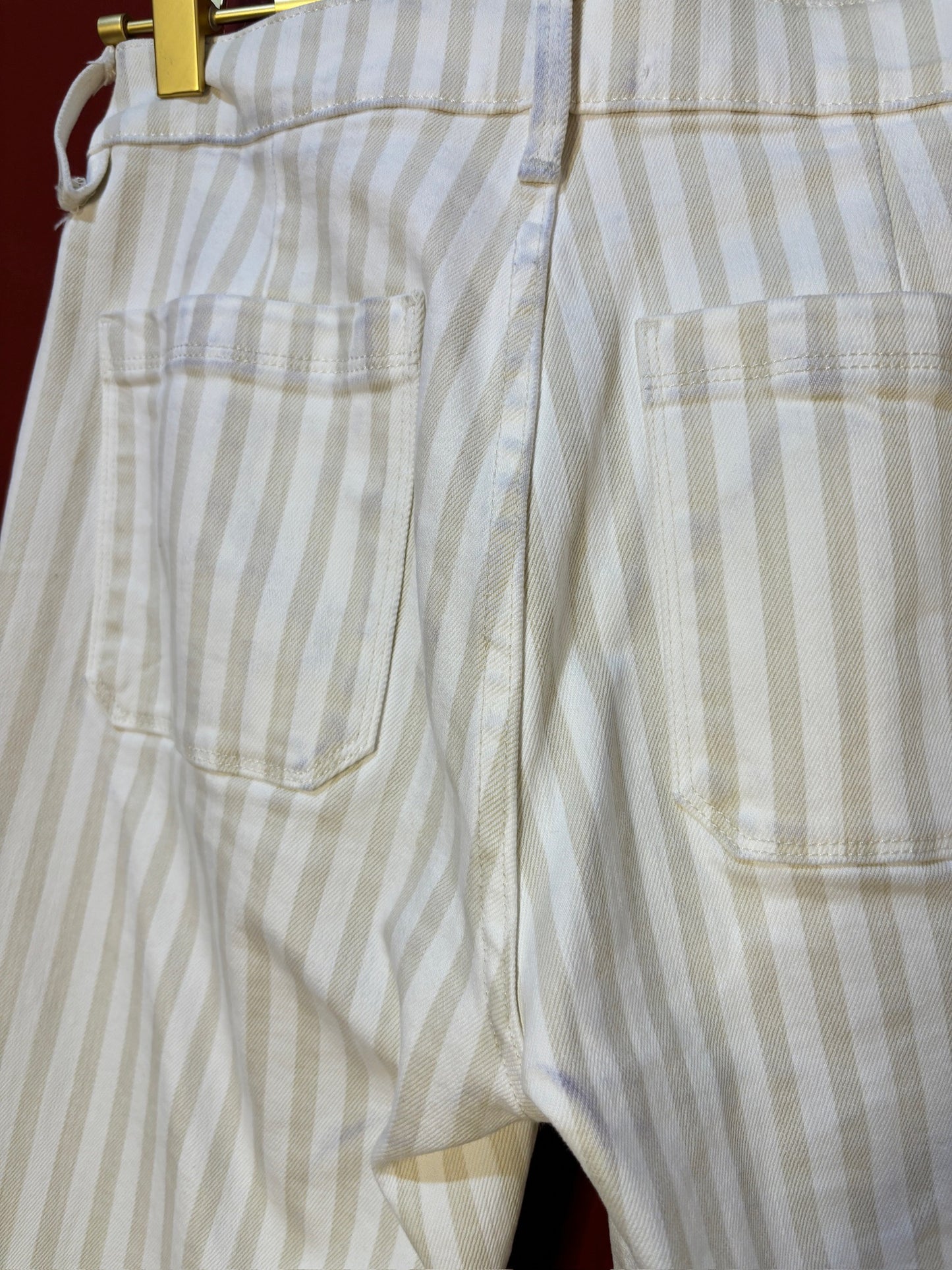 Frame White Stripped Pants Size 26