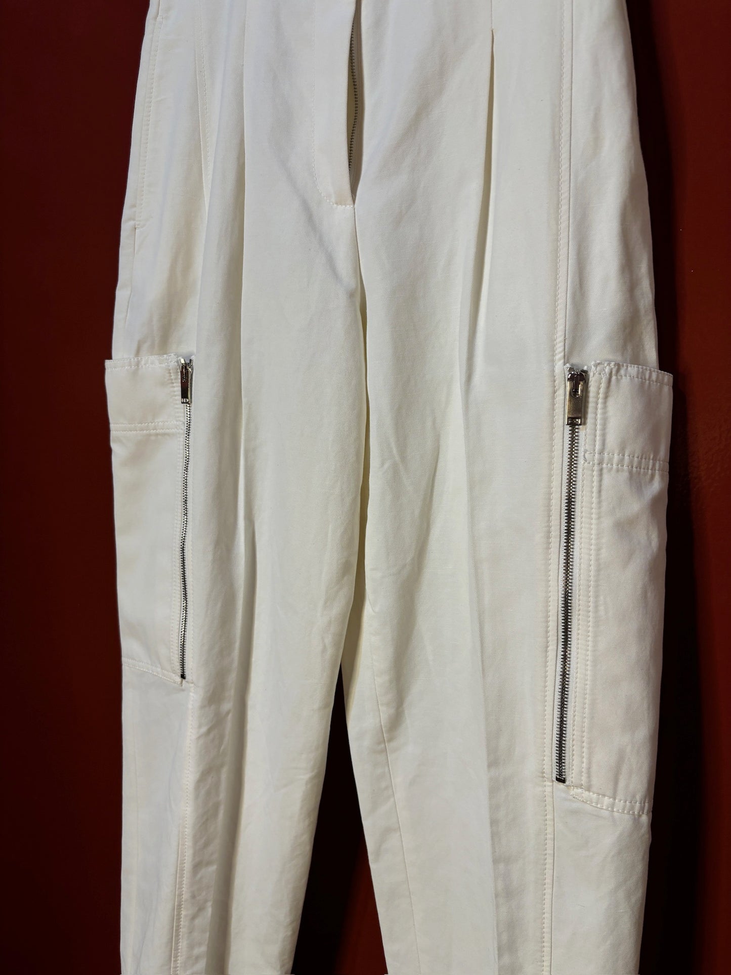 Stella McCartney White Cargo Pants 38