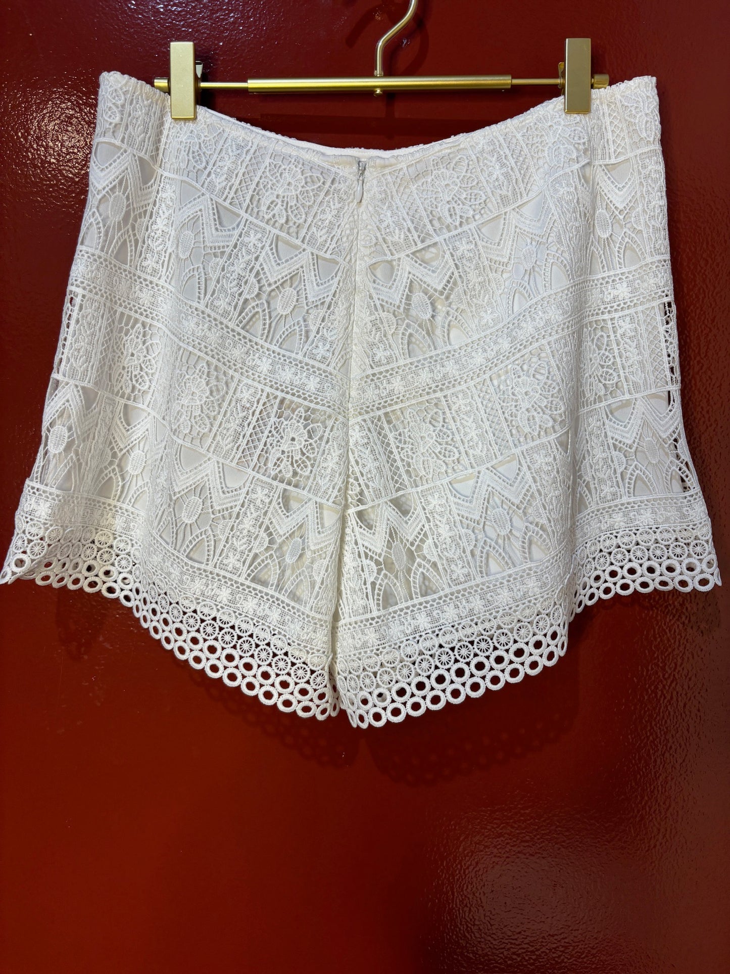 Alexis Mini Shorts White Lace L