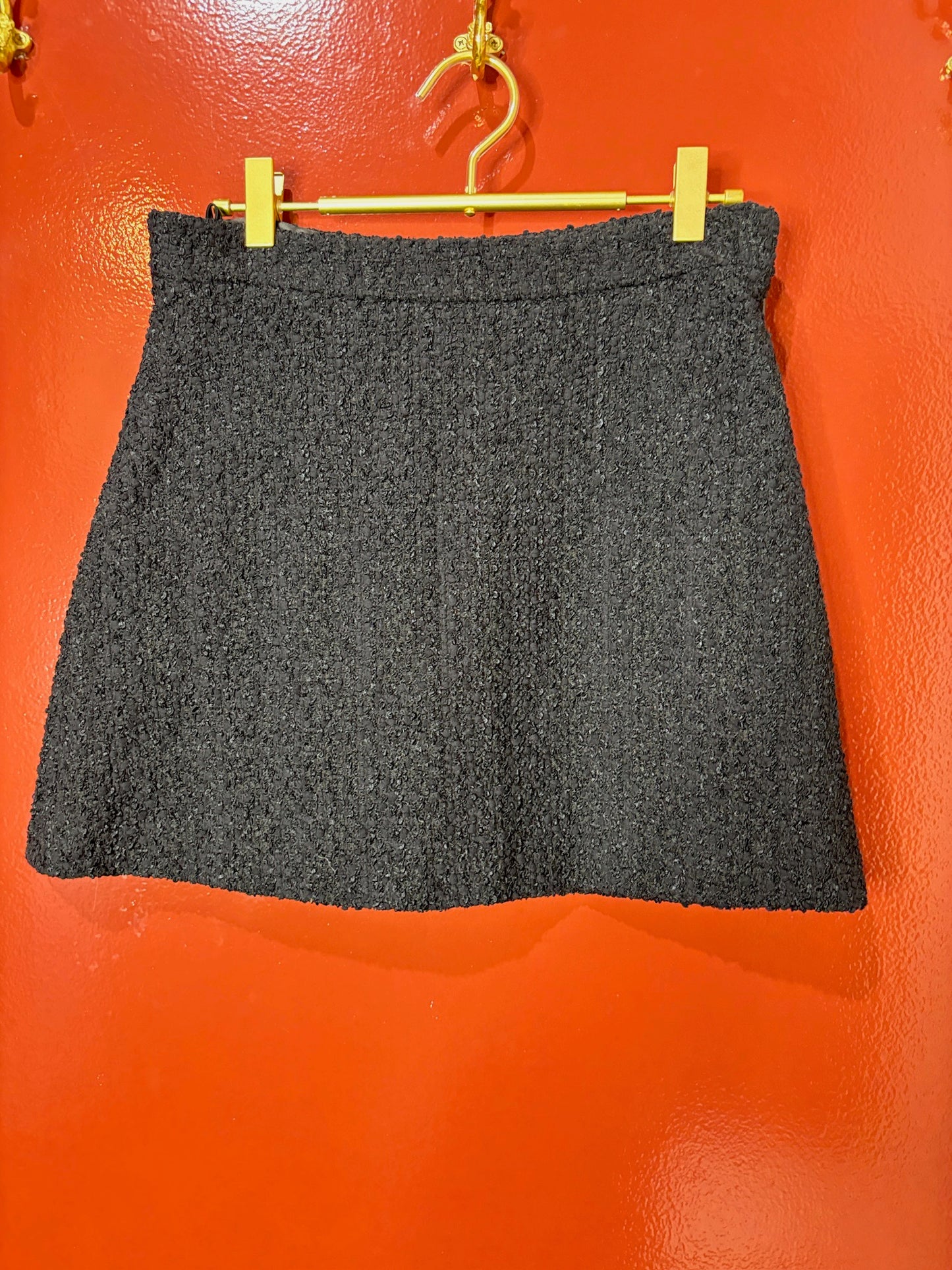 Gucci Black Mini Tweed Skirt S