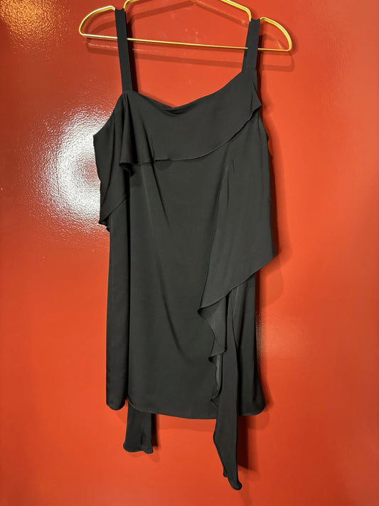 Milly black ruffle dress 6