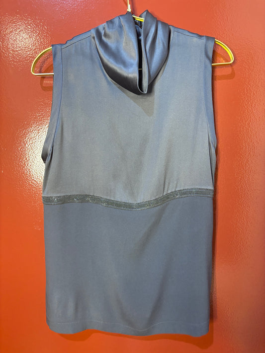 Brunello Cucinelli Gray Silk Top M