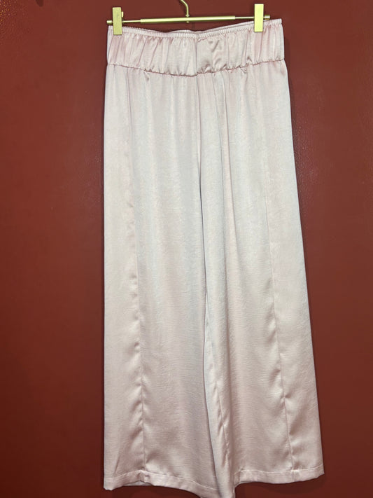 Jag Rose Gold Satin Pants S