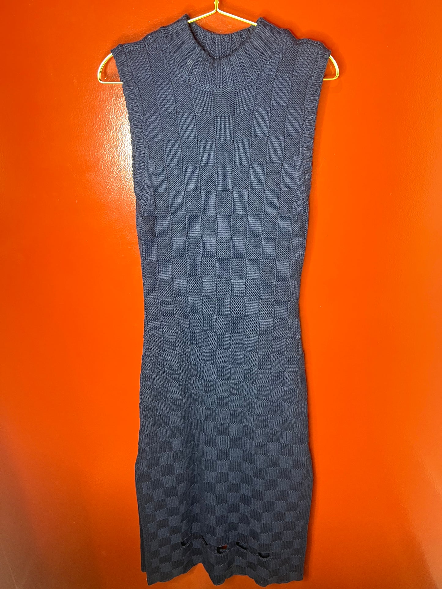 Staud Navy Turtle Neck Maxi Dress
