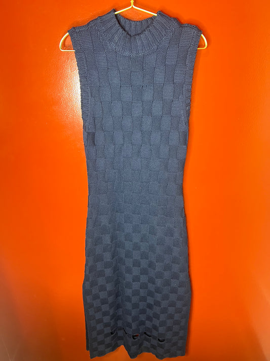 Staud Navy Turtle Neck Maxi Dress